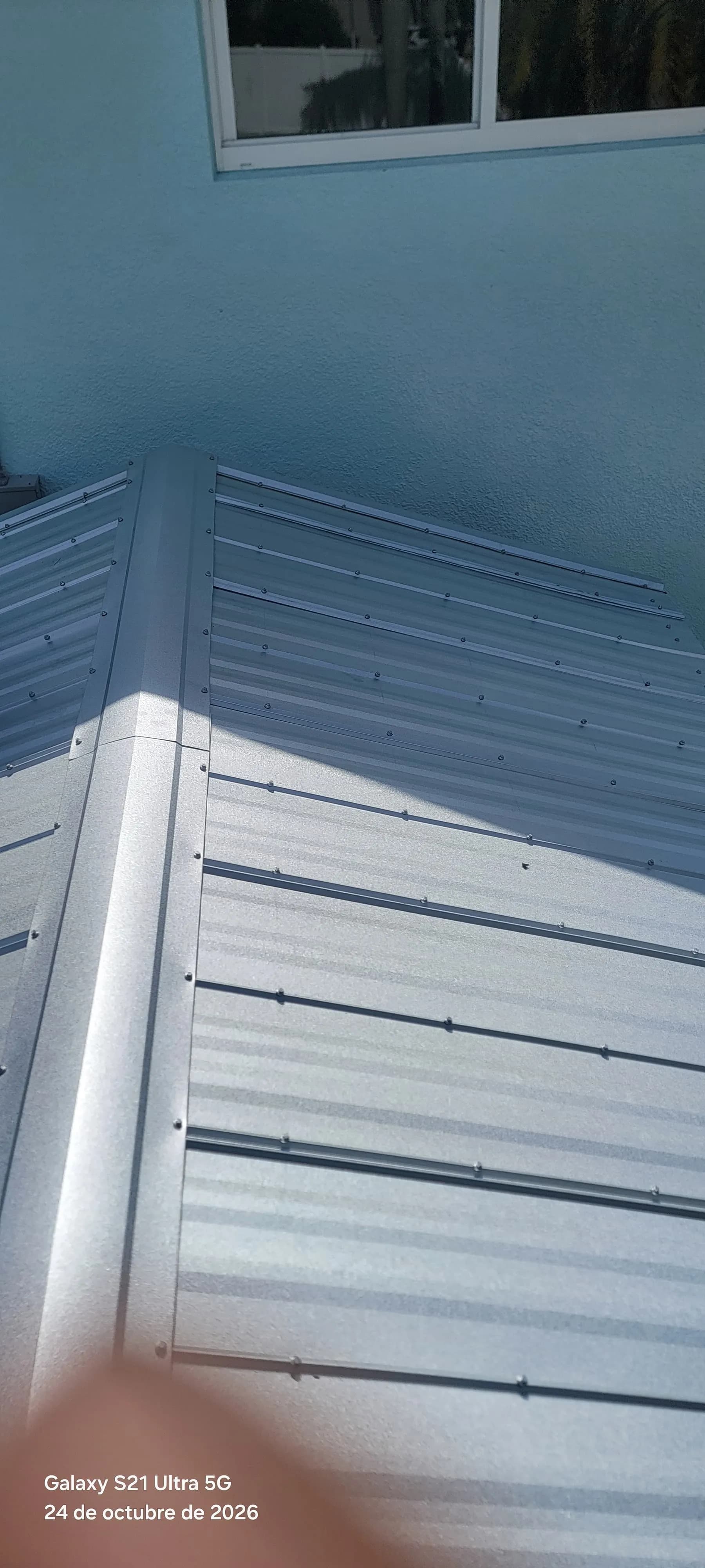 Gallery photos for Storm Damage Metal Roof Install on a Venice FL Backyard Shed: Image #1