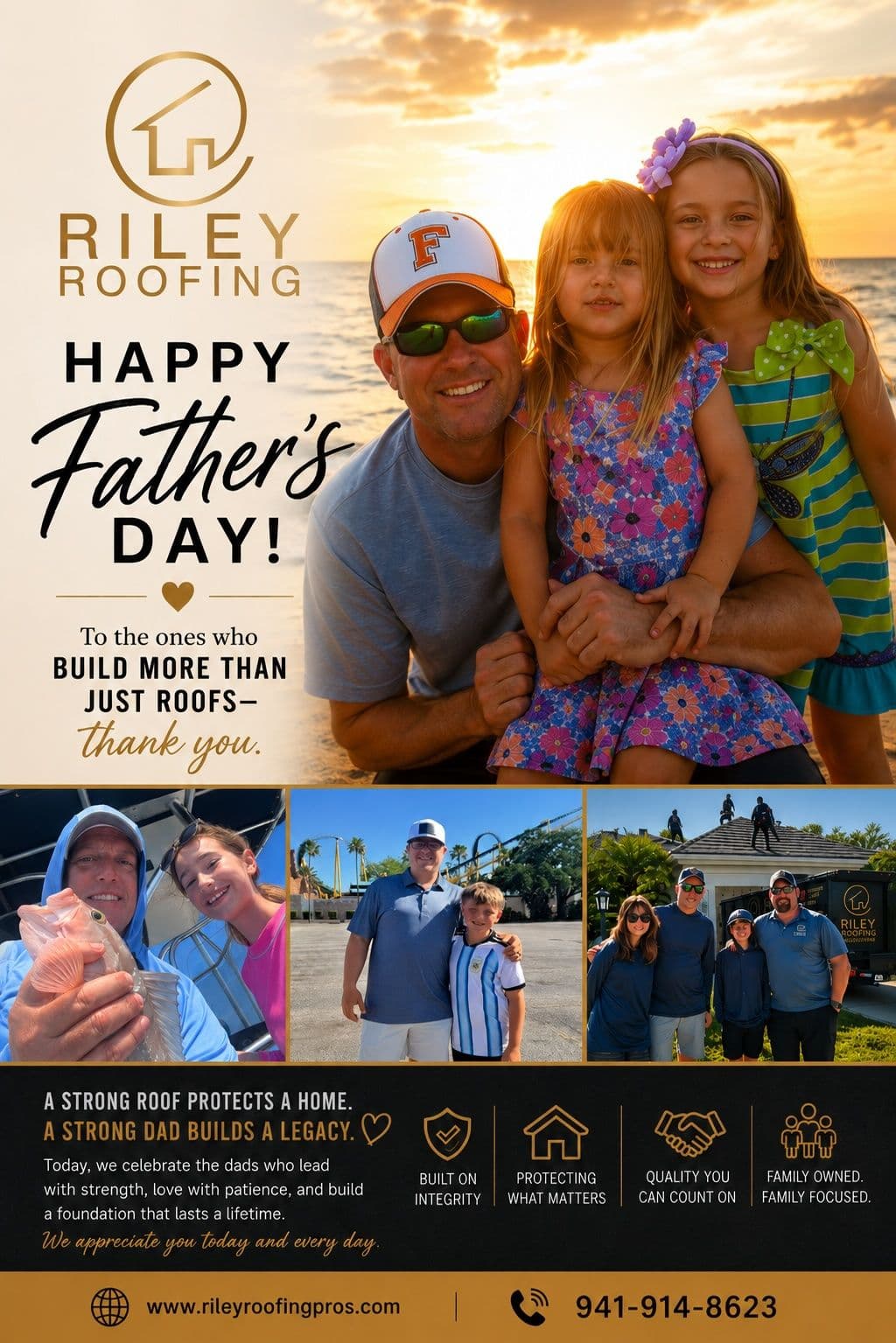 Happy Father's Day from the Riley Roofing Family image
